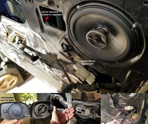 1996 Ford Bronco - Both doors' switch plates were glued to the panels, which made it difficult to get the panels off. The driver's switch plate was broken, an…