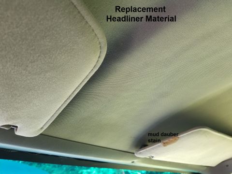 1996 Ford Bronco - Front headliner has been re-covered in some other material, and the truck was apparently parked for at least a few weeks - long enough for…