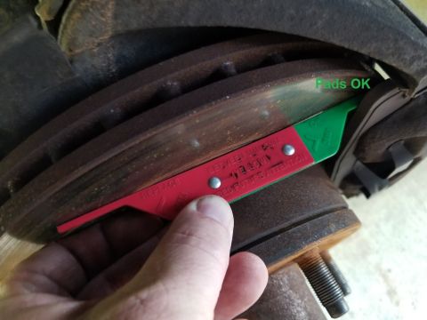 1996 Ford Bronco - The LHF ball joints, wheel bearings & tie rod ends have no substantial slop. The front pads are ~50% worn, but still OK. But they were not…