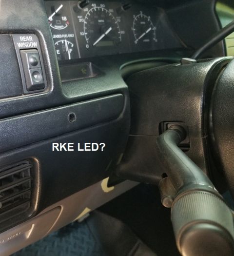 1996 Ford Bronco - Another remnant of the (missing) RKE system. Remove abandoned wiring & repair damage: $60/hr clock time