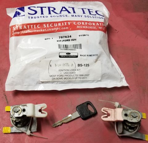 1996 Ford Bronco - New OEM '96-04 ignition lock cyl. will be coded to the used key for 2 matched used door lock cylinders