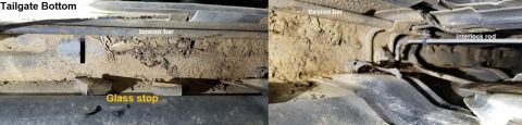 1996 Ford Bronco - The bottom of the t/g has collected more mud than usual - probably because the outer weatherbelt is missing. It needs to be cleaned out bef…
