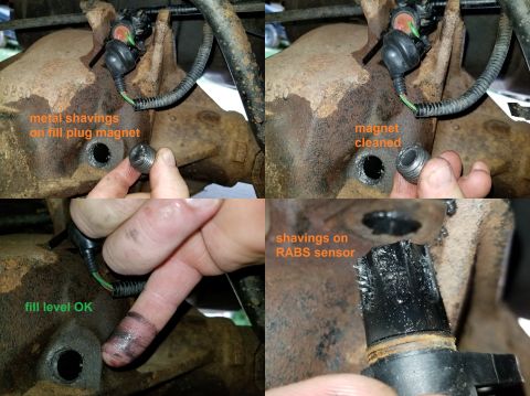 1996 Ford Bronco - The rear axle shows signs of heavy wear, and if the oil is original, it's about 90Kmi overdue to be changed. But it's at the correct level,…