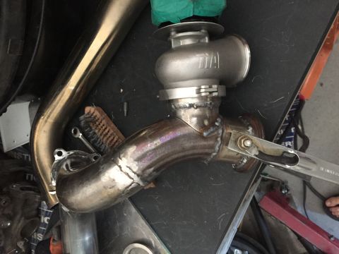 1993 Mercury Tracer - Custom turbocharger assembly with "DIA" branding, likely for an engine build.