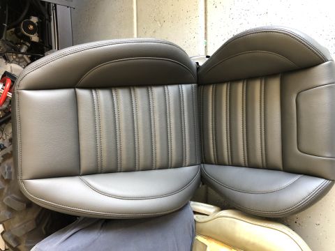 1968 Mercury Cougar - A pair of car seats are shown, possibly for a restoration project.