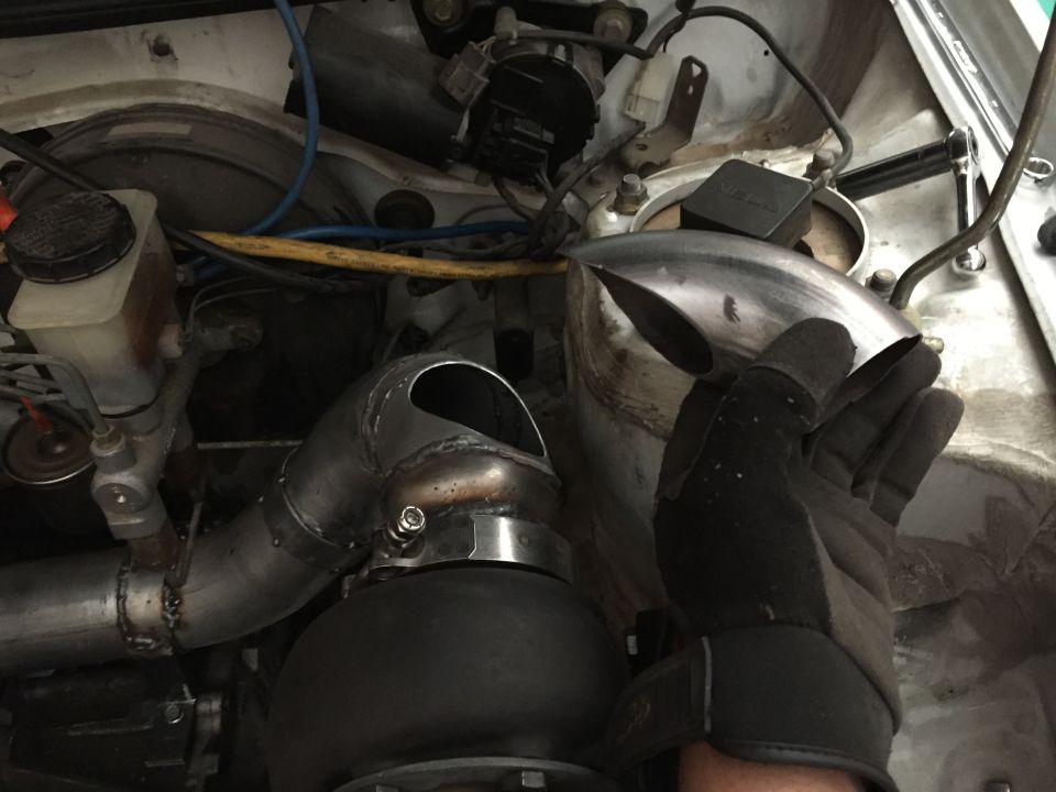 Custom turbo piping in engine bay