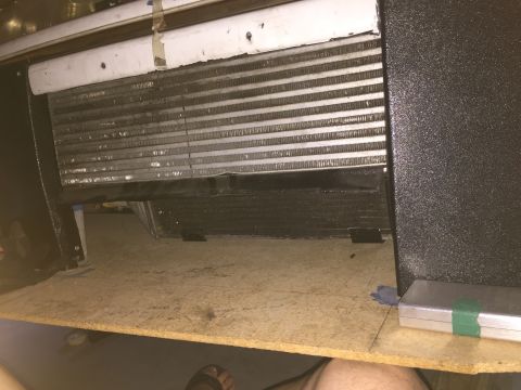 1993 Mercury Tracer - Close-up view of an intercooler, a component used in turbocharged engines.