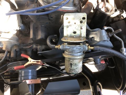 1978 Ford Bronco - Needed to pump out all the bad fuel before I tried to start it up. Battery charger and an electric pump work better than dropping the tank.