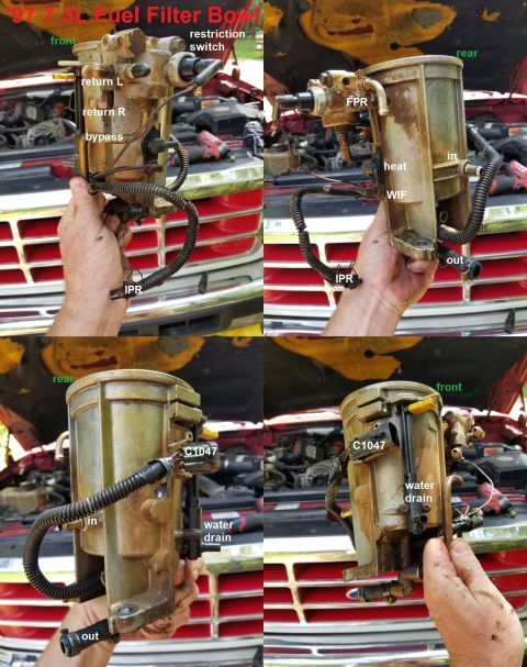1997 Ford F-250 - To get everything clean, I pulled the filter housing out of the valley. IF THE IMAGE IS TOO SMALL, click it. [url=https://www.supermotors.n…
