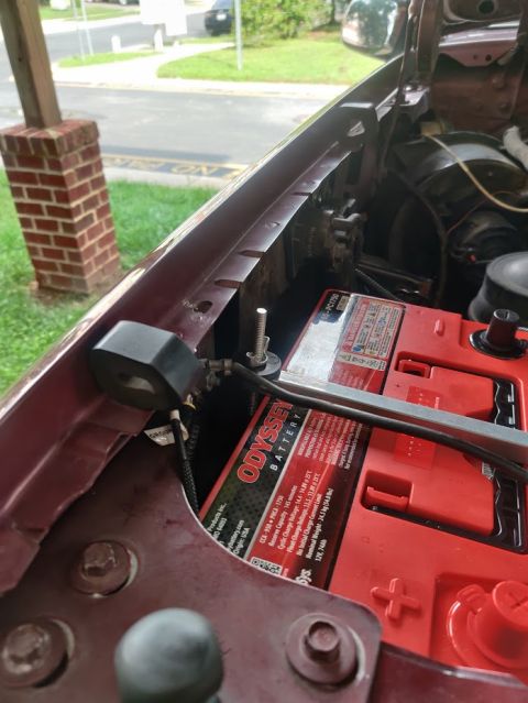 1996 Ford Bronco - 20200808 - Cut the post short, clears just fine now.