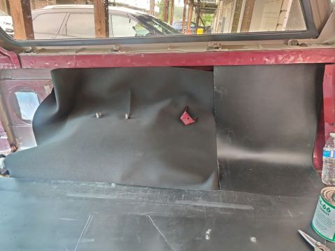1996 Ford Bronco - 20200816 - Started putting down MLV and CCF on the passenger side quarter and wheel well.
