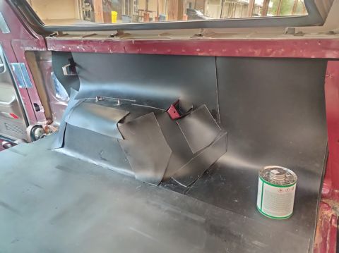 1996 Ford Bronco - 20200816 - Started putting down MLV and CCF on the passenger side quarter and wheel well.