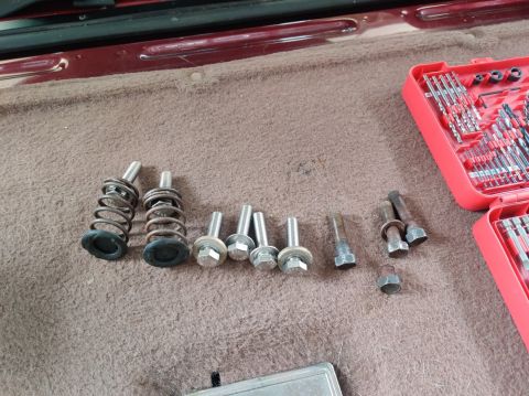 1996 Ford Bronco - 20200816 - Replacing the 6 rear seat bolts with grade 8 stainless.