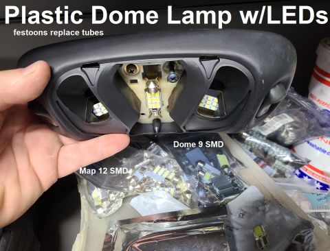 1983 Ford Bronco - Dome Lamp LEDs IF THE IMAGE IS TOO SMALL, click it. It's relatively easy to swap LED bulbs (festoons) into the dome lamp - especially the p…