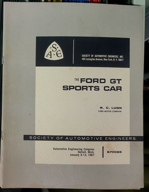 1973 Ford Mustang - This document from the 1967 Society of Automotive Engineers Congress details The Ford GT Sports Car.