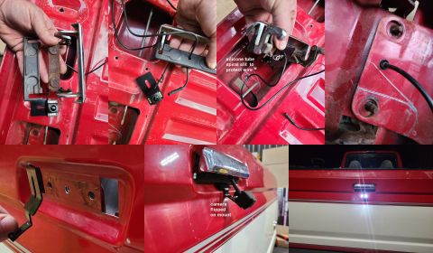 1997 Ford F-250 - This reverse camera with adaptive guidelines will work best mounted high, looking down on the trailer hitch, bumper, and surroundings, so t…