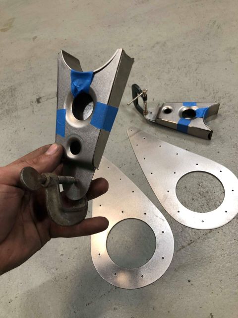 1979 Ford Bronco - Custom metal parts are being prepared for welding or assembly.