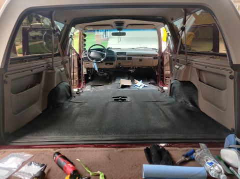 1996 Ford Bronco - 20200822 - Completed reinstalling some trim and mounts in the cargo area.