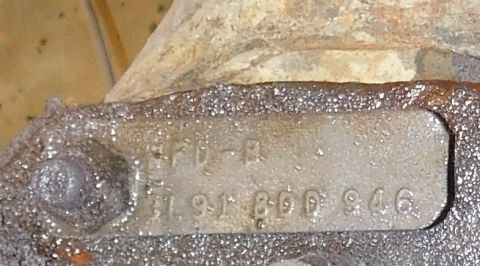 1968 Mercury Cougar - Axle Tag 3L91