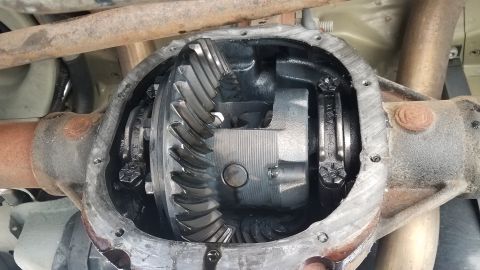 2005 Ford Mustang - Opened differential housing reveals internal gears and components.