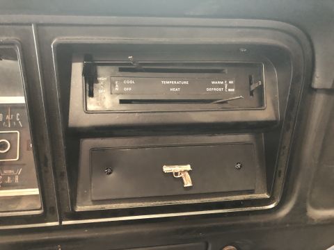 1978 Ford Bronco - No radio, added custom plastic to cover the hole
