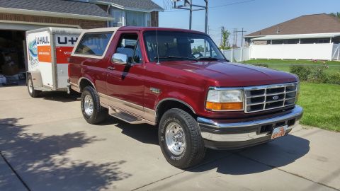 1996 Ford Bronco - 20140902 - Rented a Uhaul, loaded up my motorcycle and what I owned, and prepared to go cross-country.