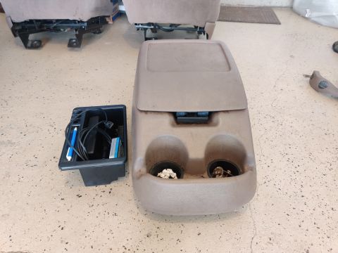 1996 Ford Bronco - 20200901 - Medium mocha center console, in great shape. Comes with cup inserts, coin insert/shelf, and the three bolts to mount it to the f…