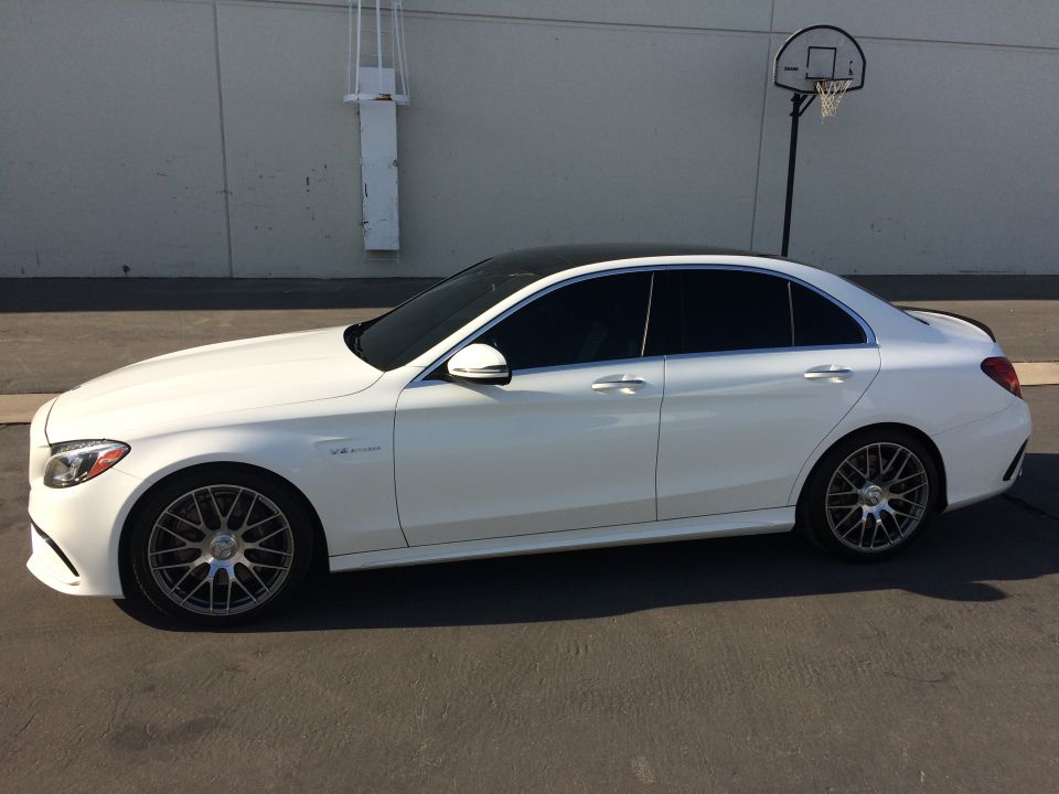 White 2017 Mercedes-Benz C-Class sedan parked outside