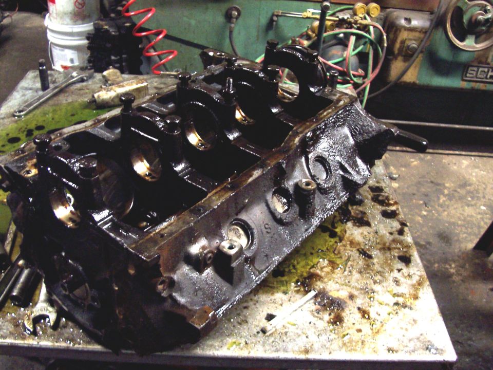 Block full of 162,000 miles of gunk and grime