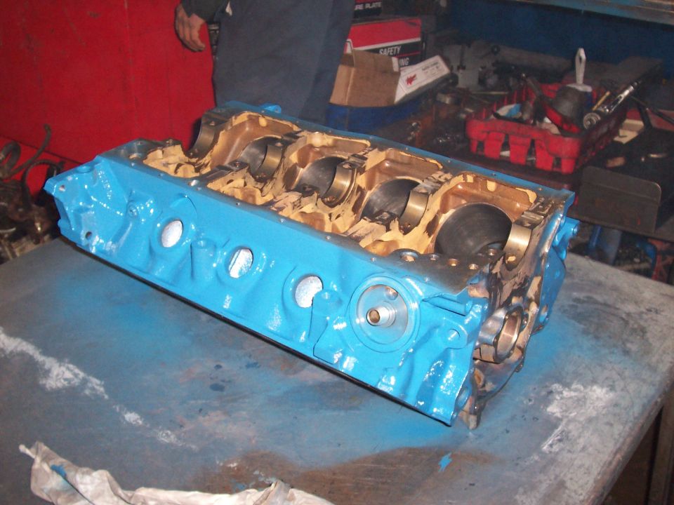 Block all cleaned up and freshly painted.