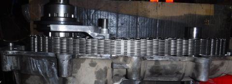 1992 Ford Bronco - Reassembling the BW1356 transfer case, chain sits higher on one gear and causes engagement issues.