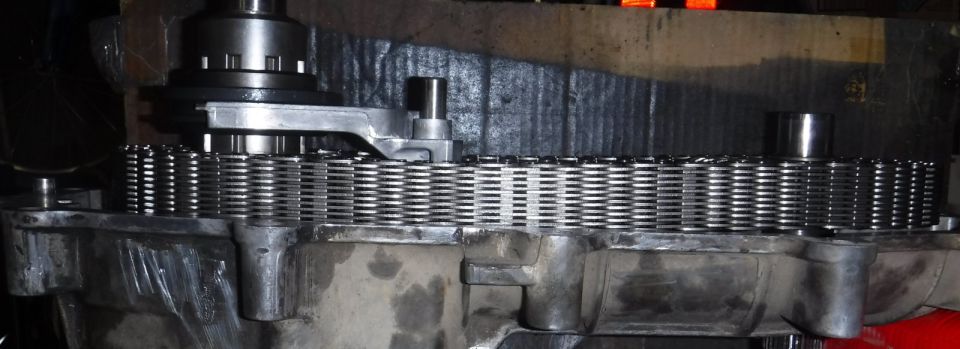 Reassembling the BW1356 transfer case, chain sits higher on one gear and causes engagement issues.
