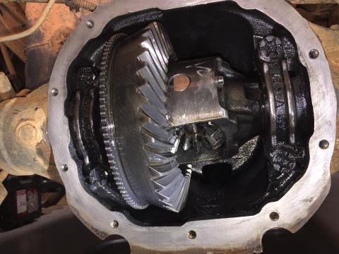 1998 Ford Ranger - Close-up view of the internal gears of a differential, showing the ring gear and pinion.