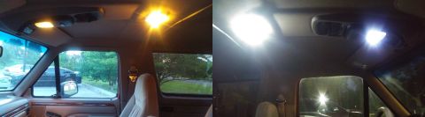 1996 Ford Bronco - Interior view of a vehicle's overhead lighting system.