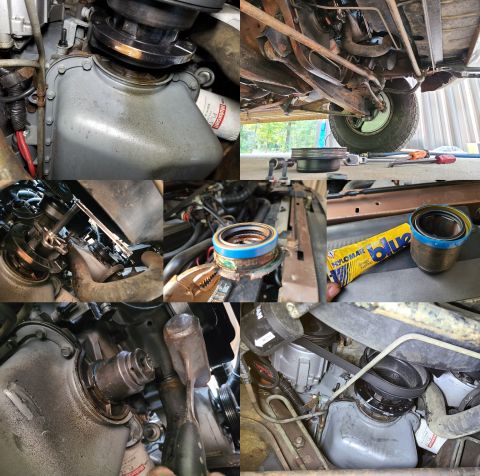 1993 Ford F-250 - I chose not to replace the front main while the engine was out because I couldn't tell that it was leaking (due to all the other leaks), an…