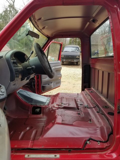 1997 Ford F-250 - I also removed all the rubber body plugs, and scraped out the spray foam from the B-pillar drains so it could all be hosed out. IF THE IMAG…