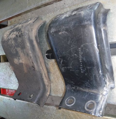 1992 Ford Bronco - Modified the right upper perch: trimmed the top so it can be pushed further away from the exhaust pipe, moved the top bolt holes in to line…