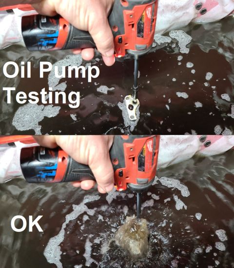 1995 Ford F-150 - My worry was that the oil pump was shot, but it had some resistance when installed, and had good flow in the solvent tank. IF THE IMAGE IS…