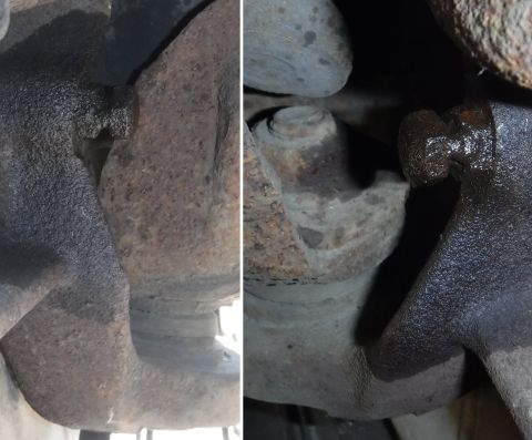 1992 Ford Bronco - Steering stop bolts...normal to be welded?