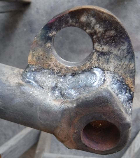 1992 Ford Bronco - Bottom view of the modified swing arm.