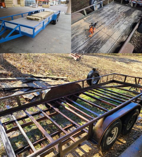 2004 Land Rover Land Rover - The original deck boards were rotten & breaking apart, despite the patch screwed under the biggest hole. After removing them, the frame was…