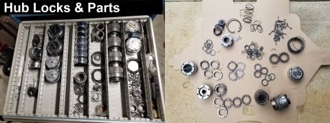 1983 Ford Bronco - Hub locks & parts, cleaned in solvent & inspected
