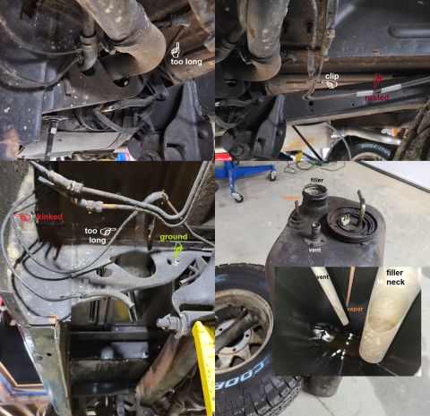 1974 Ford Bronco - There have been persistent fuel leaks around the LHR tire, apparently from the rusted vapor tubes, but also recently from the sender O-ring…
