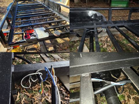 2004 Land Rover Land Rover - After painting & bolting in the axles, the wiring was laid in. The 2 sections will meet just forward of the front axle. The rear section wa…