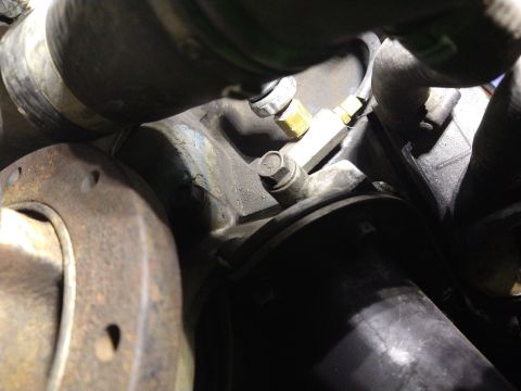 1996 Ford Bronco - Engine oil pressure sensor and plumbing detail, likely from a Ford Bronco based on album context.