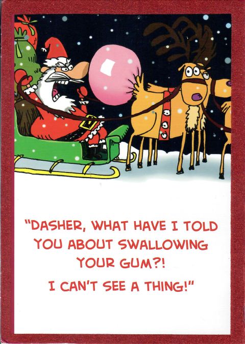 1975 Ford Ranchero - Santa's reindeer is having trouble seeing due to a large bubblegum bubble.
