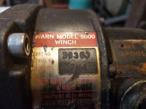 1990 Ford Bronco - Old Warn Winch Date Code