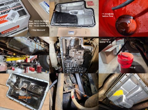 1997 Ford F-250 - E4OD Pan, Gasket, & ATF (photo sequence is DOWN, then across) IF THE IMAGE IS TOO SMALL, click it. With engine at idle, transmission in neu…