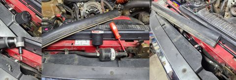 1997 Ford F-250 - This filter has only been on for ~1Kmi, but since I'm changing the ATF, I'm putting in a new inline magnetic filter at the same time. I als…
