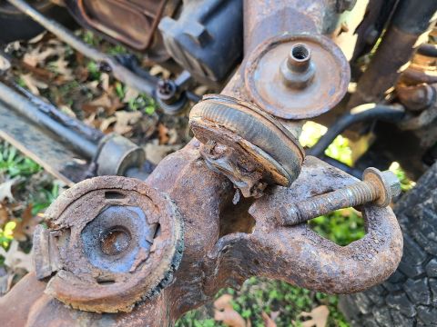 1995 Ford F-150 - Even badly-rusted core support bolts are fairly easy to extract using the right technique & tools.